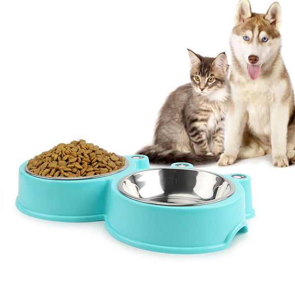 HKM-8509373 Cartoon Stainless Steel Pet Bowl - Colorful Design for Small to Medium Dogs and Cats
