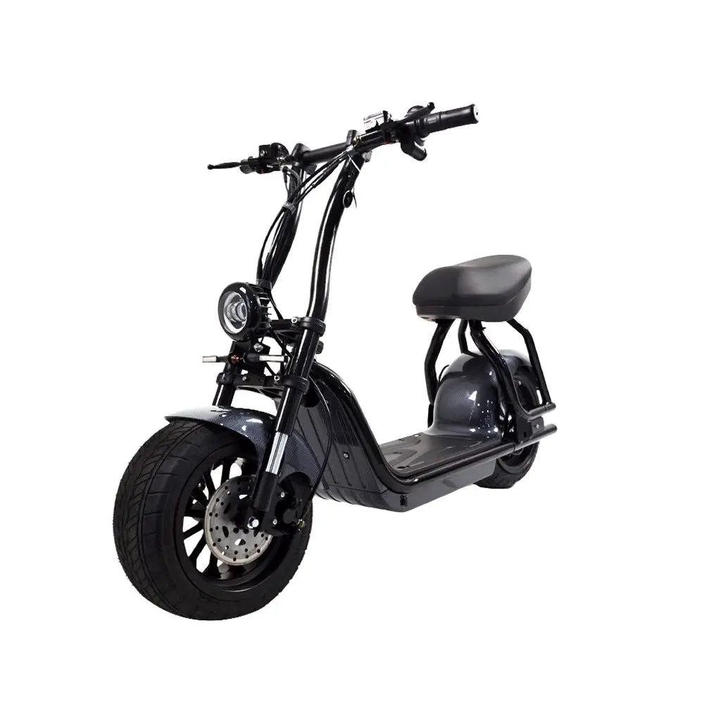 HKM-850963 Electric Citycoco Scooter with Lithium Battery - 1000W Power, 40 km/h Speed, 10-Inch Tires, Black