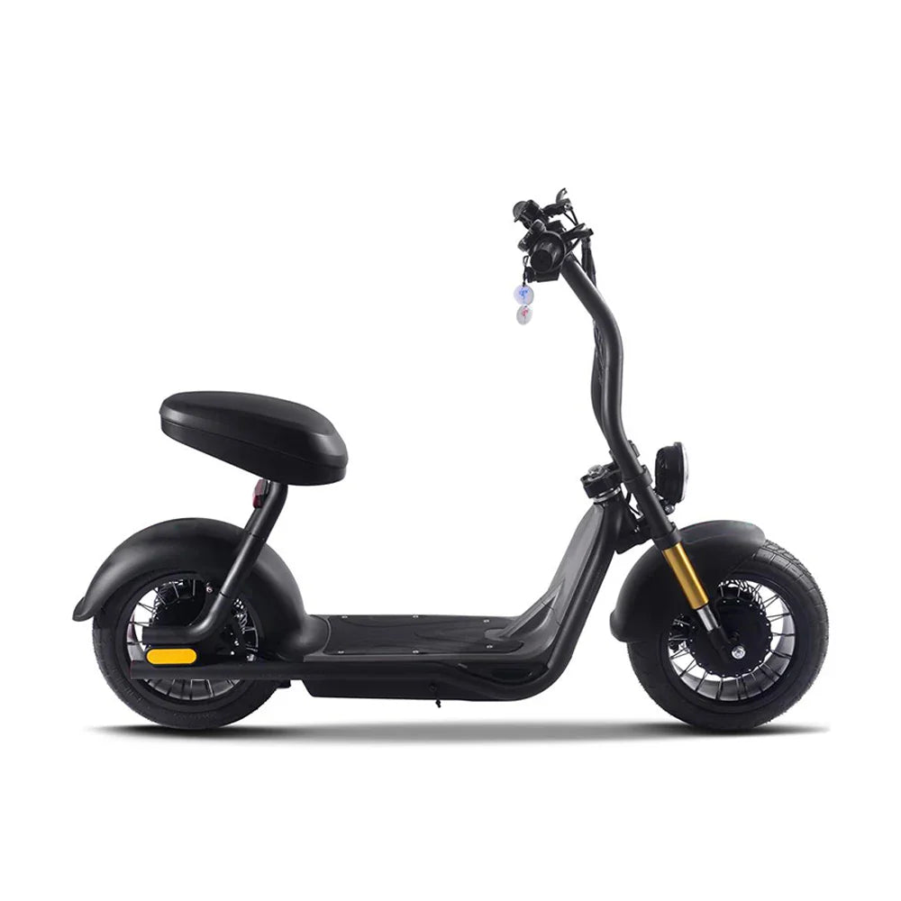 HKM-850963 Electric Citycoco Scooter with Lithium Battery - 1000W Power, 40 km/h Speed, 10-Inch Tires, Black