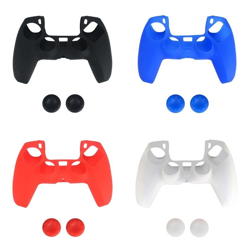 HKM-850963 Silicone Handle Cover with Caps – Available in Black, White, Blue, and Red