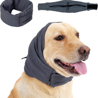 HKM-8509757 Dog Calming Hoodie with Adjustable Ear Wraps for Noise Protection and Grooming Relief