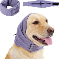 HKM-8509757 Dog Calming Hoodie with Adjustable Ear Wraps for Noise Protection and Grooming Relief