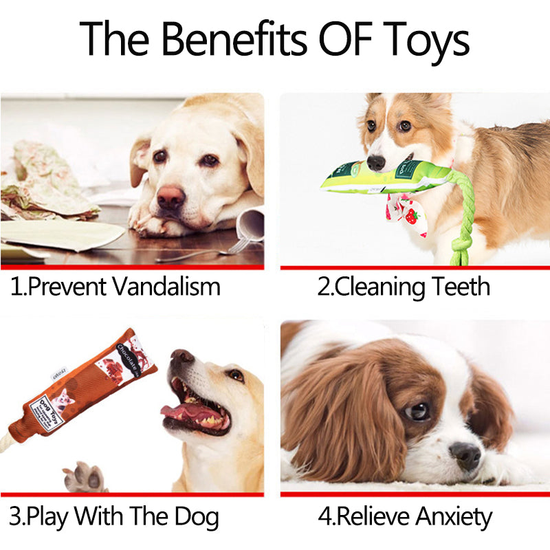 HKM-8510013 Durable Bite-Resistant Canvas Dog Toy for Effective Tooth Cleaning and Boredom Relief