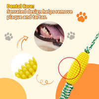 HKM-8510653 Interactive Zigzag Puppy Toothbrush Chew Toy for Dogs - Dental Cleaning & Anxiety Relief