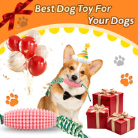 HKM-8510653 Interactive Zigzag Puppy Toothbrush Chew Toy for Dogs - Dental Cleaning & Anxiety Relief