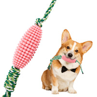 HKM-8510653 Interactive Zigzag Puppy Toothbrush Chew Toy for Dogs - Dental Cleaning & Anxiety Relief