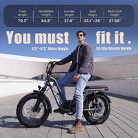 HKM-851091 Step Through Aluminum Alloy Electric Bike, 48V 20Ah, 7-Speed, 20-Inch Wheel, Hydraulic Brake, 180kg Load Capacity