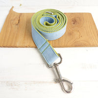 HKM-8511165 Sky Blue Velvet Dog Collar - Adjustable Polyester Pet Chain for Sizes XS to XK