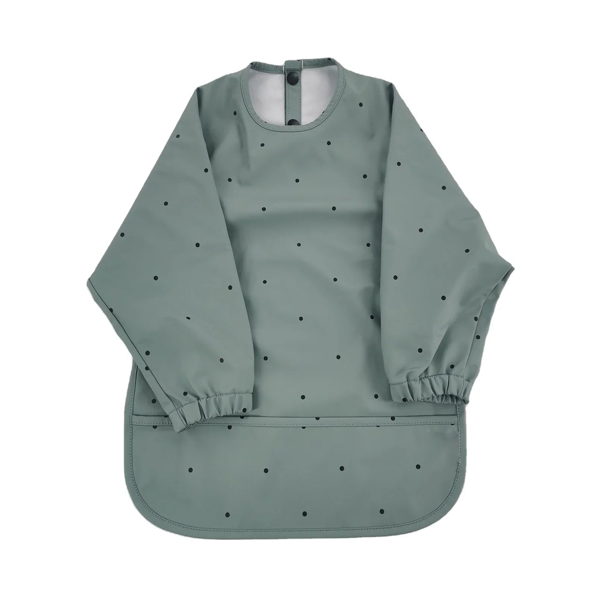 HKM-851155 BSCI Factory OEM Full Sleeved Recycled Waterproof PU Baby Bib
