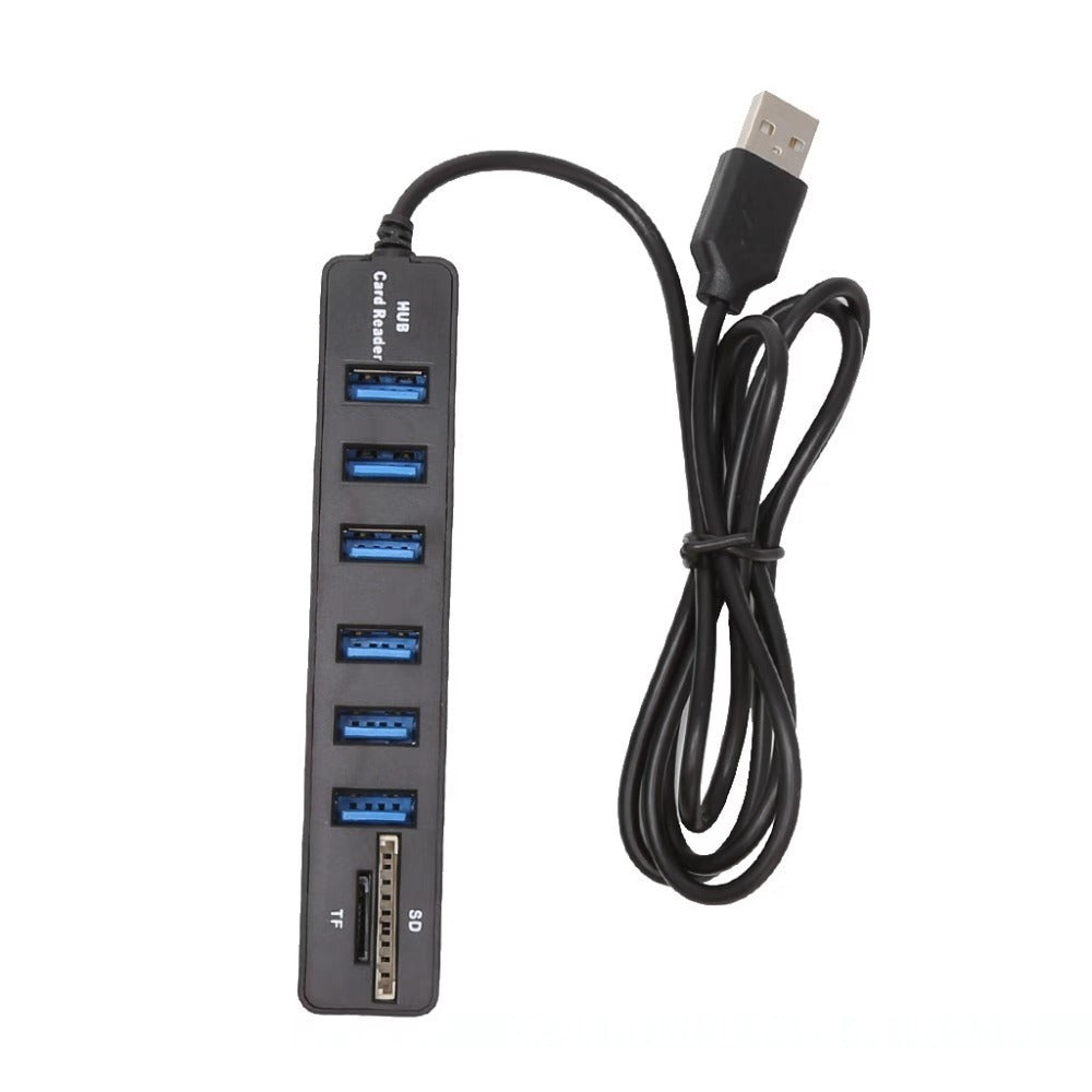 HKM-851155 USB 20-Port Deconcentrator Hub and 2-in-1 Card Reader with Extender Functions