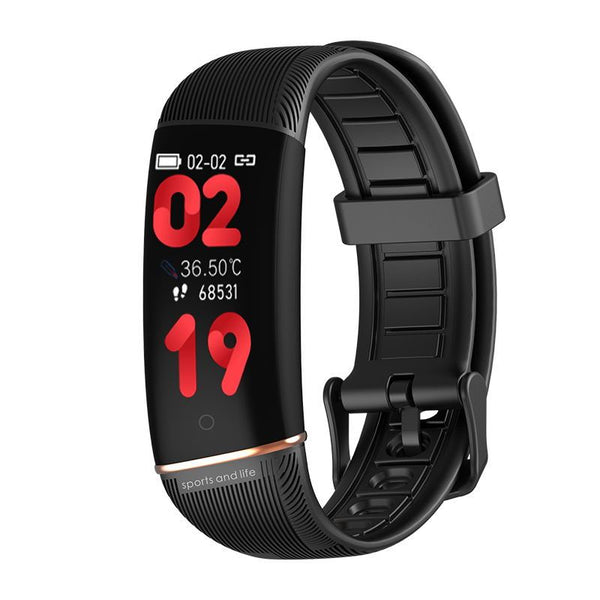 HKM-851283 Smart Bracelet Watch with Heart Rate Monitor, Blood Pressure Tracker, and Pedometer - Compatible with iPhone and Android