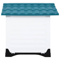 HKM-8513213 Durable Polypropylene Dog House for Comfortable Outdoor Shelter, 90.5 x 68 x 66 cm - Blue, White, Black, Gray