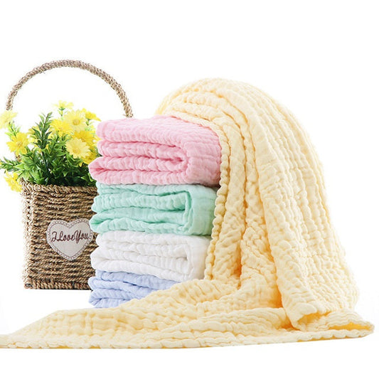 HKM-851347 Soft Plain Gauze Bath Towel for Casual Use – 110x110cm