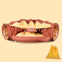 HKM-8514237 Cozy Cat Tunnel Bed with Polyester Material and Cotton Litter - 25CM Diameter, 126CM Length