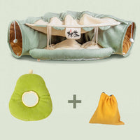 HKM-8514237 Cozy Cat Tunnel Bed with Polyester Material and Cotton Litter - 25CM Diameter, 126CM Length