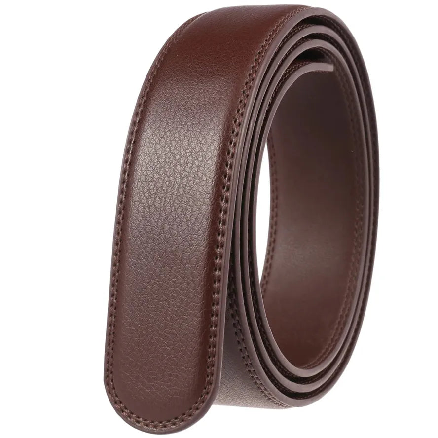 HKM-851475 Men's Two-Layer Leather Belt with Automatic Buckle, Model LY35-118