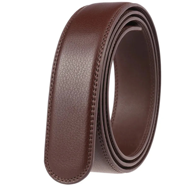 HKM-851475 Men's Two-Layer Leather Belt with Automatic Buckle, Model LY35-118