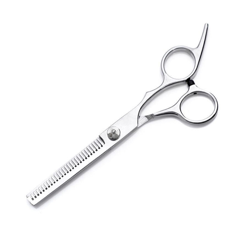 HKM-851475 Pet Grooming Scissors Set with Round Head Design, Stainless Steel, Includes 4 Scissors, Comb, Cleaning Cloth, and Storage Bag