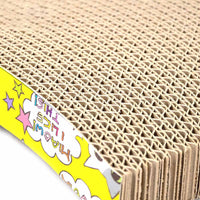 HKM-8515133 Cat Scratch Board - Durable Paper Material for Cats, 24 x 24 x 3 cm