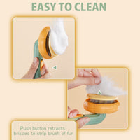 HKM-8516413 Self-Cleaning Slicker Comb for Pets - Ideal Grooming Brush for Dogs, Cats, Puppies, and Rabbits
