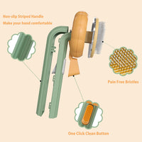 HKM-8516413 Self-Cleaning Slicker Comb for Pets - Ideal Grooming Brush for Dogs, Cats, Puppies, and Rabbits