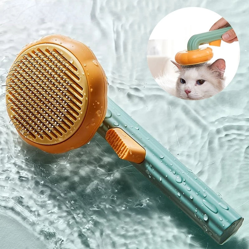 HKM-8516413 Self-Cleaning Slicker Comb for Pets - Ideal Grooming Brush for Dogs, Cats, Puppies, and Rabbits