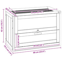 HKM-8516541 Wooden Hamster Cage with Accessories - Solid Fir Wood, Wire Mesh Top, Easy Clean Design