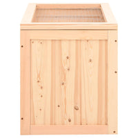 HKM-8516541 Wooden Hamster Cage with Accessories - Solid Fir Wood, Wire Mesh Top, Easy Clean Design