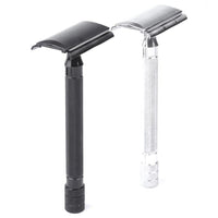 HKM-851667 Manual Pogonotomy Scraper Set with Brush - Black and Silver Finish