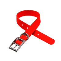 HKM-8516925 Durable Waterproof PVC Dog Collar with Zinc Alloy Buckle - Multiple Colors Available