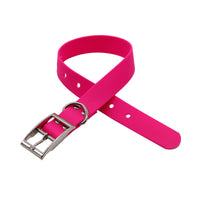 HKM-8516925 Durable Waterproof PVC Dog Collar with Zinc Alloy Buckle - Multiple Colors Available