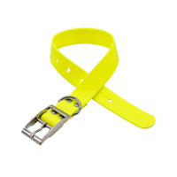 HKM-8516925 Durable Waterproof PVC Dog Collar with Zinc Alloy Buckle - Multiple Colors Available