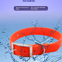 HKM-8516925 Durable Waterproof PVC Dog Collar with Zinc Alloy Buckle - Multiple Colors Available