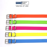 HKM-8516925 Durable Waterproof PVC Dog Collar with Zinc Alloy Buckle - Multiple Colors Available
