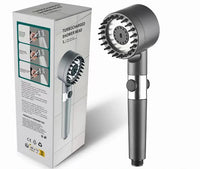 HKM-851795 Adjustable 4-Function Handheld Shower Head with Massage Brush and Pressurized Spray