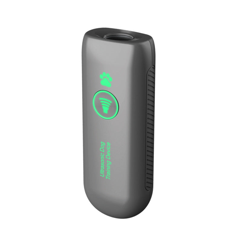 HKM-8518205 Portable Ultrasonic Bark Control Handheld Device for Dogs - Gray Plastic Training Tool