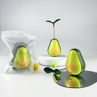 HKM-8518717 Avocado-Shaped Multifunctional Food Dispenser Cat Toy in Silicone