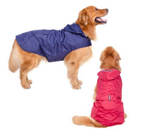 HKM-851987 Reflective Hooded Raincoat Poncho for Big Dogs - Waterproof and Durable Design