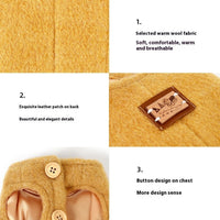 HKM-8519997 Cotton Cashmere Vest for Small Dogs in Yellow, Blue, and Red - Autumn/Winter Collection