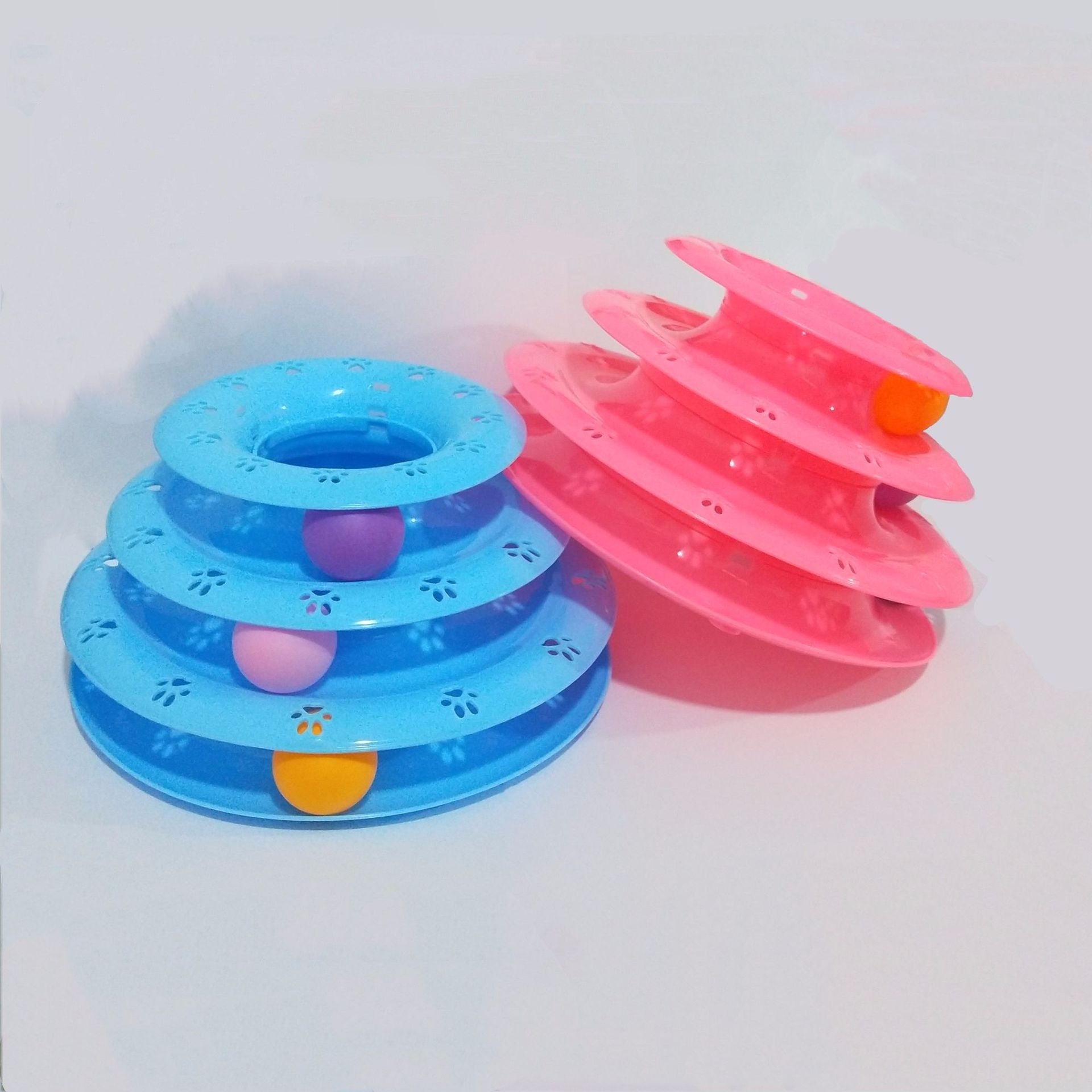 HKM-852115 Interactive Cat Turntable Toy - Engaging Learning Tool for Feline Fun (24.5*13cm)