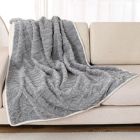 HKM-8521533 Thick Warm Waterproof Plush Blanket for Dogs and Cats - Soft Cozy Winter Throw, Machine Washable, Multiple Sizes Available