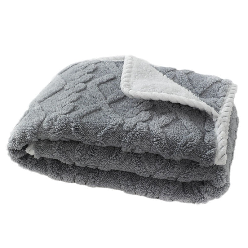 HKM-8521533 Thick Warm Waterproof Plush Blanket for Dogs and Cats - Soft Cozy Winter Throw, Machine Washable, Multiple Sizes Available