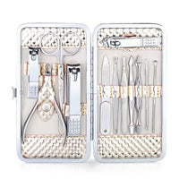 HKM-852243 12-Piece Stainless Steel Manicure Set for Beauty Care and Grooming