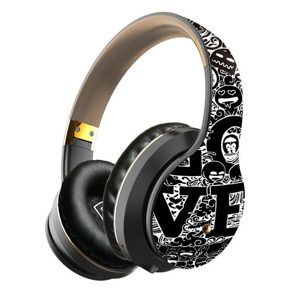 HKM-852243 Wireless Bluetooth Headset with Heavy Bass for Music and Sports, 10 Hour Battery Life, 40mm Speakers