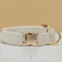 HKM-8522685 Durable Solid Color Dog Collar with Matching Leash - Multiple Color Options Available