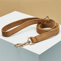 HKM-8522685 Durable Solid Color Dog Collar with Matching Leash - Multiple Color Options Available