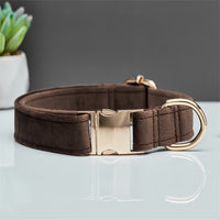 HKM-8522685 Durable Solid Color Dog Collar with Matching Leash - Multiple Color Options Available