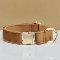 HKM-8522685 Durable Solid Color Dog Collar with Matching Leash - Multiple Color Options Available