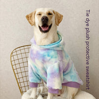 HKM-8523069 Tie Dyed Warm Hooded Hoodie for Large Dogs