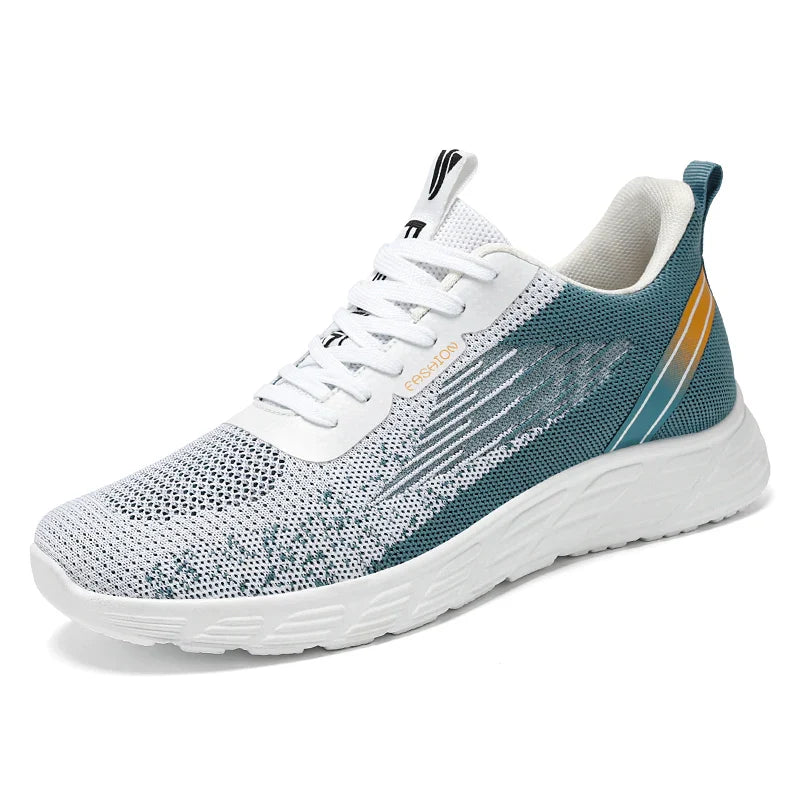 HKM-852307 B-9901 New Fashion Sports Running Shoes Men Sneakers Breathable Walking Style Shoes Comfortable Anti-slip Flying Woven Shoes